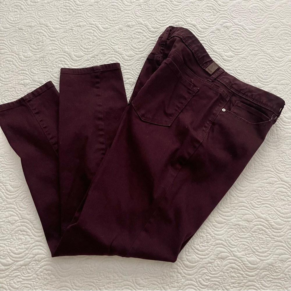 Simply Vera Vera Wang Jeans Skinny Stretch Denim Size 14 Eggplant - Picture 1 of 14